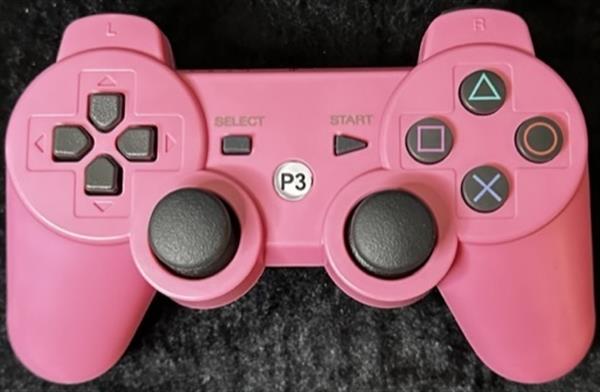 Grote foto double shock controller wireless voor psiii roze nieuw spelcomputers games playstation 3