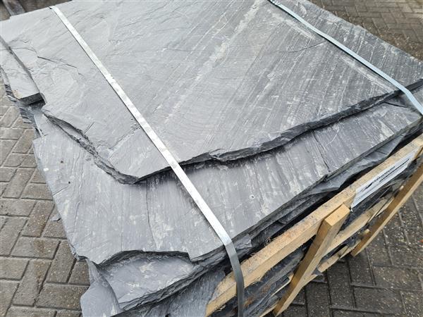 Grote foto zwarte leisteen flagstones voor tuin direct leverbaar tuin en terras tegels en terrasdelen