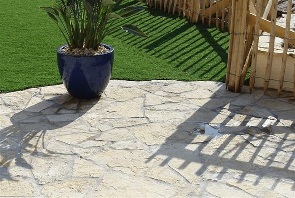 Grote foto flagstones bourgogne geel voor tuin direct leverbaar tuin en terras tegels en terrasdelen