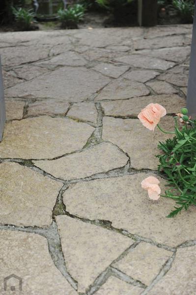 Grote foto flagstones bourgogne geel voor terras direct leverbaar tuin en terras tegels en terrasdelen