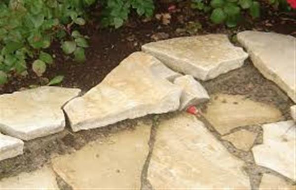 Grote foto bourgogne geel flagstones voor terras direct leverbaar tuin en terras tegels en terrasdelen