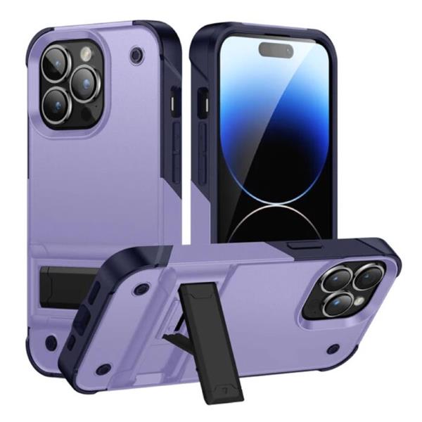 Grote foto iphone 7 armor hoesje met kickstand shockproof cover case paars telecommunicatie mobieltjes