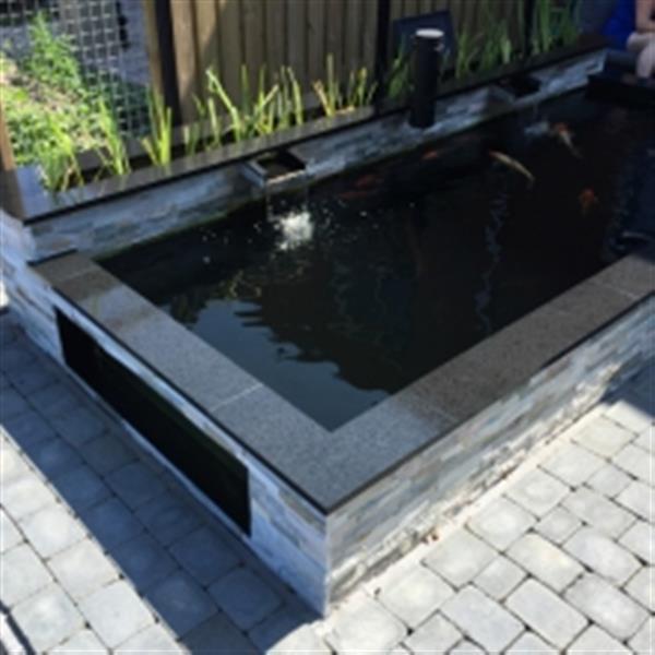 Grote foto vijverranden basalt gezoet olivian black tuin en terras vijvers en toebehoren