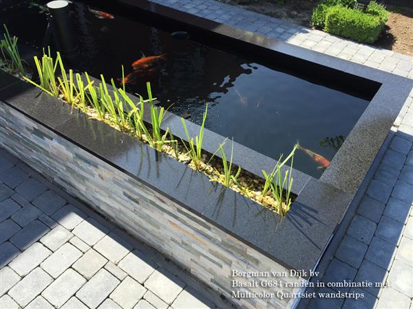 Grote foto vijverranden basalt gezoet olivian black tuin en terras vijvers en toebehoren