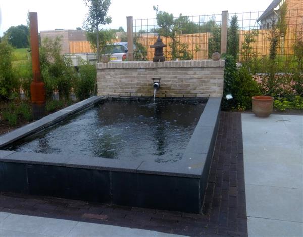 Grote foto vijverrand basalt gevlamd 100x20x3 cm tuin en terras vijvers en toebehoren