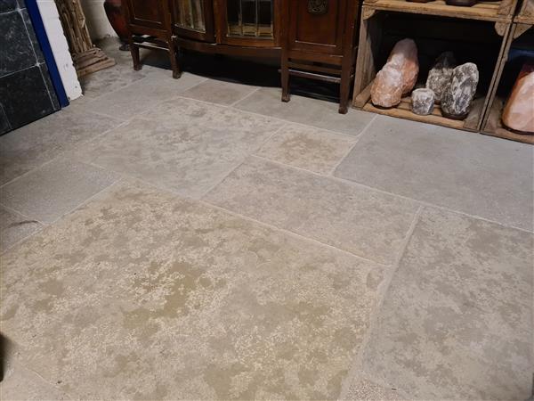 Grote foto bourgondische dallen castle stone beige wildverband doe het zelf en verbouw tegels