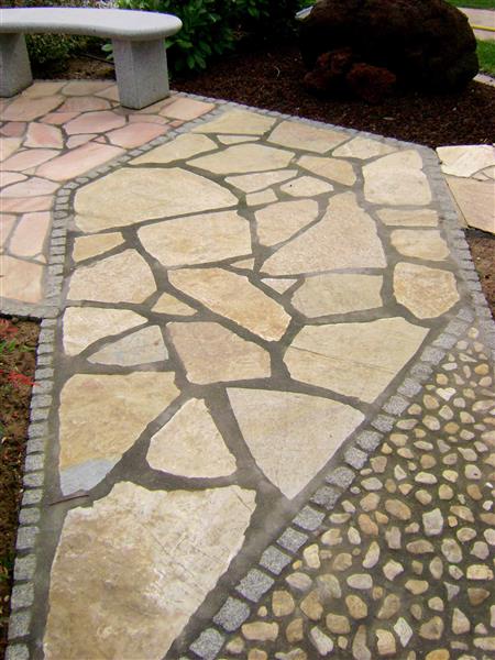 Grote foto yellow saliq flagstones prachtig voor tuin en terras tuin en terras tegels en terrasdelen