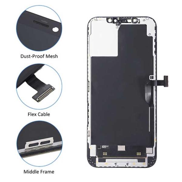 Grote foto iphone 12 mini scherm touchscreen oled onderdelen aaa kwaliteit zwart telecommunicatie toebehoren en onderdelen