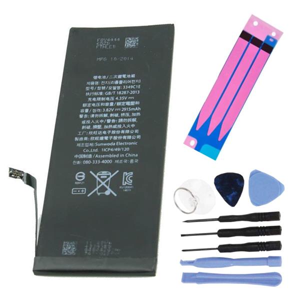 Grote foto iphone 6s batterij reparatieset gereedschap adhesive sticker aaa kwaliteit telecommunicatie toebehoren en onderdelen
