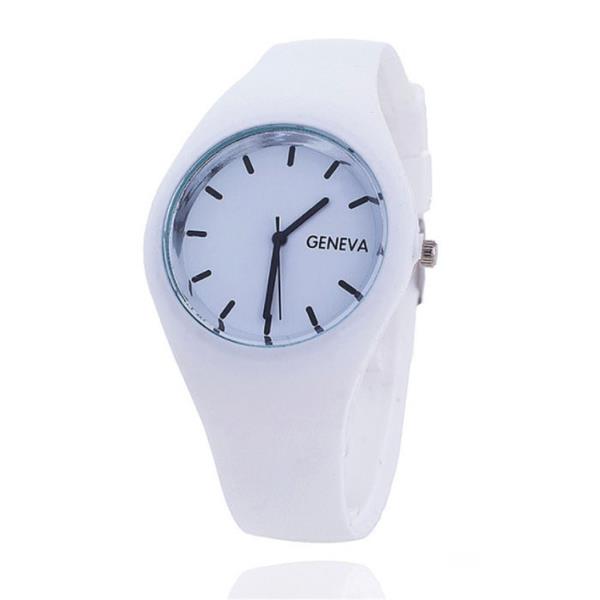 Grote foto jelly horloge unisex kwarts uurwerk silicoon bandje wit kleding dames horloges