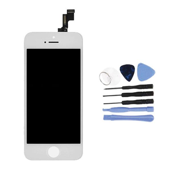 Grote foto iphone se 5s scherm touchscreen lcd onderdelen aaa kwaliteit wit gereedschap telecommunicatie toebehoren en onderdelen