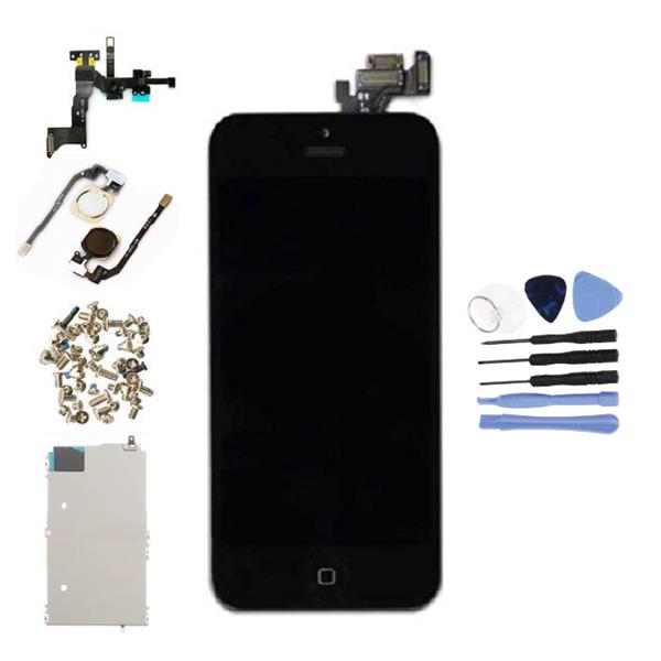 Grote foto iphone 5 voorgemonteerd scherm touchscreen lcd onderdelen aa kwaliteit zwart gereedschap telecommunicatie toebehoren en onderdelen