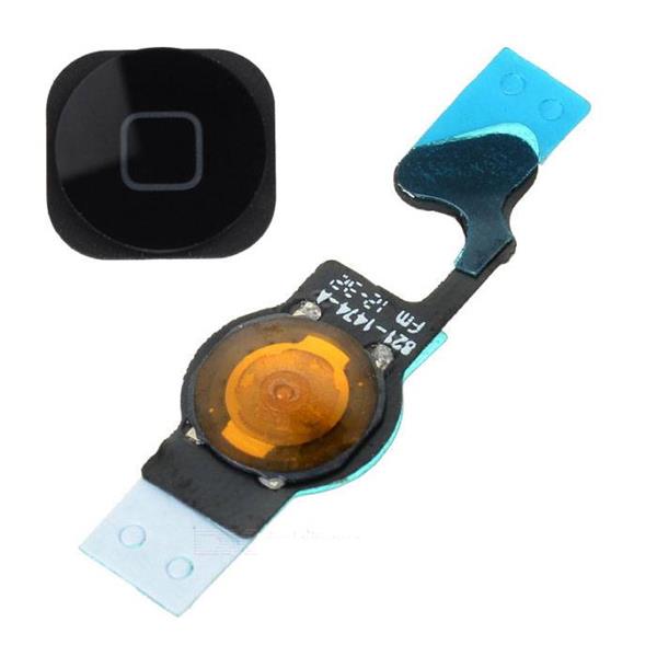 Grote foto voor apple iphone 5 aaa home button assembly met flex cable zwart telecommunicatie toebehoren en onderdelen