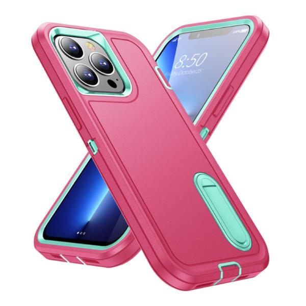 Grote foto iphone xs max armor hoesje met kickstand shockproof cover case roze telecommunicatie mobieltjes
