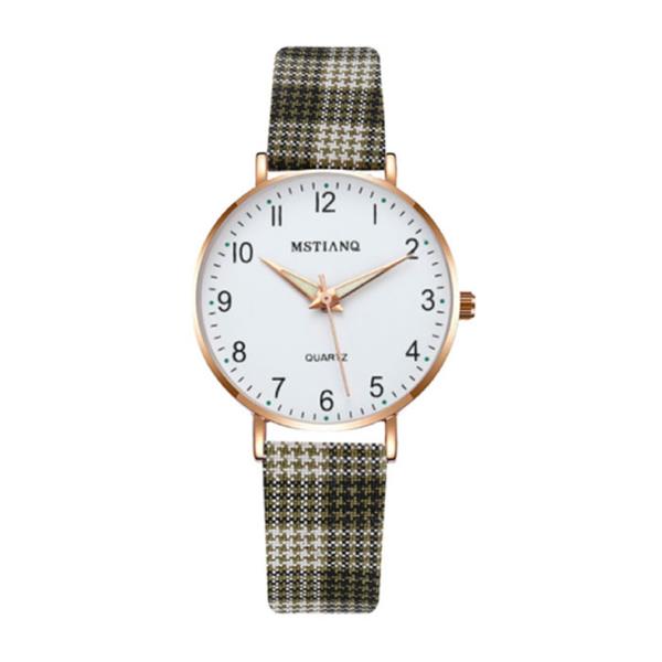 Grote foto minimalistisch horloge voor dames modieus kwarts uurwerk vrouwen lichtgevend leer bandje zwart bei kleding dames horloges