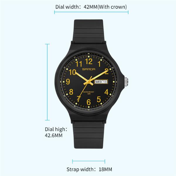 Grote foto minimalist horloge voor dames waterdicht glow in the dark uurwerk zwart goud kleding dames horloges
