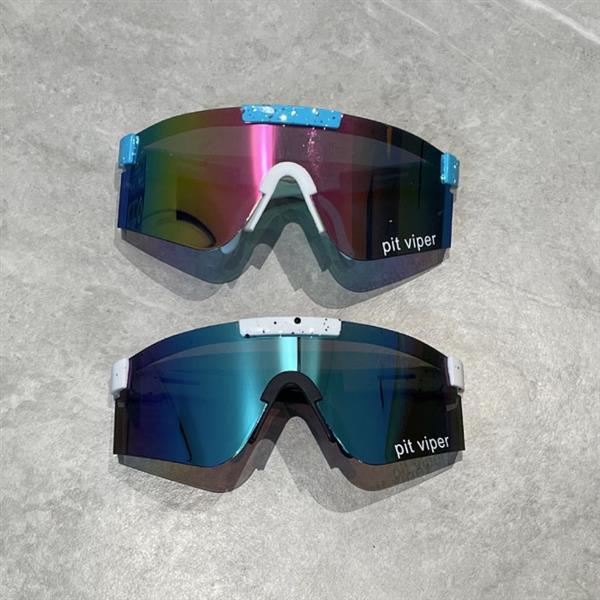 Grote foto gepolariseerde zonnebril fiets ski sport bril shades uv400 rood wit blauw kleding dames sieraden