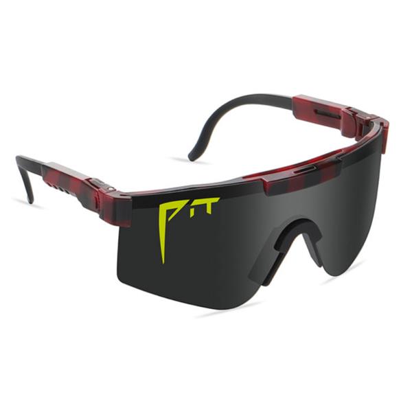 Grote foto gepolariseerde zonnebril fiets ski sport bril shades uv400 rood zwart kleding dames sieraden
