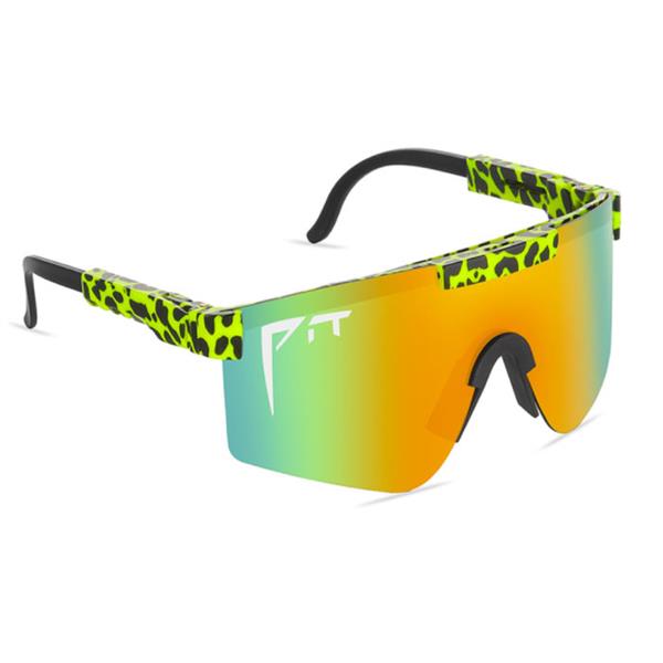 Grote foto gepolariseerde zonnebril fiets ski sport bril shades uv400 luipaard oranje groen kleding dames sieraden