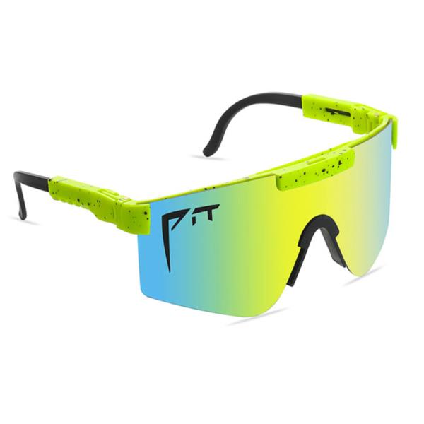 Grote foto gepolariseerde zonnebril fiets ski sport bril shades uv400 groen geel blauw kleding dames sieraden