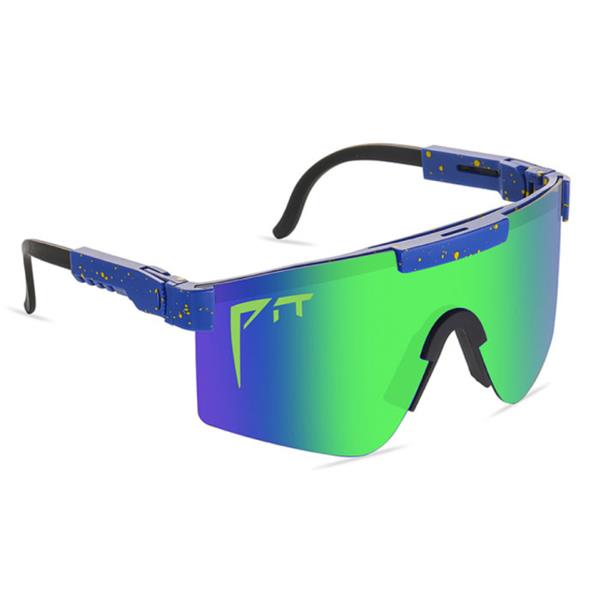 Grote foto gepolariseerde zonnebril fiets ski sport bril shades uv400 blauw groen kleding dames sieraden