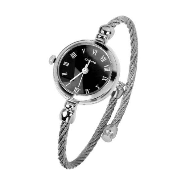 Grote foto vintage horloge voor dames luxe kwarts polshorloge zilver kleding dames horloges