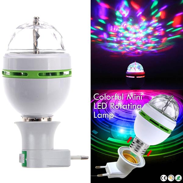 Grote foto led e27 3w rgb draaiende roterende lamp disco licht huis en inrichting overige