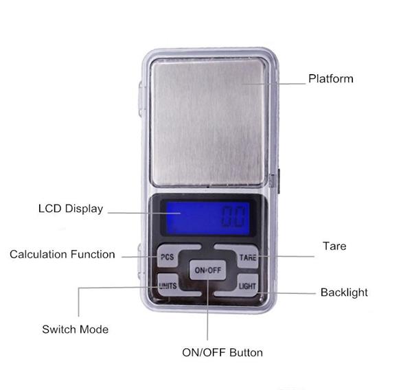 Grote foto mini precisie digitale pocketscale weegschaal 0 1 t m 1000 gram lcd 0 1 huis en inrichting complete badkamers