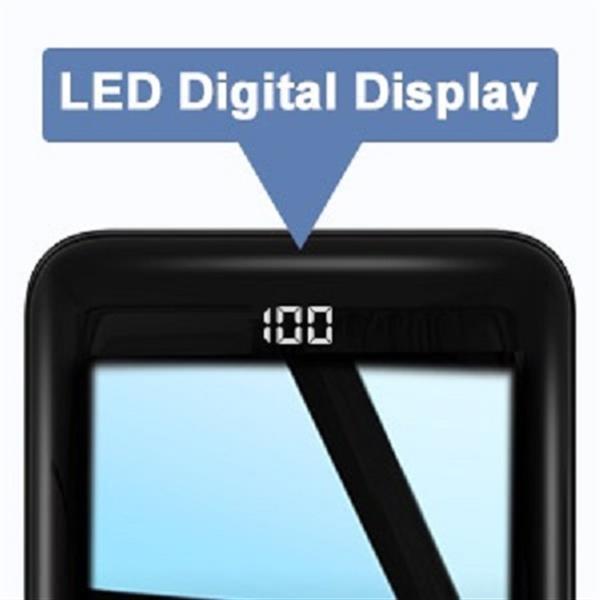 Grote foto powerbank 30.000 mah snellader oplader micro usb c led display zwart telecommunicatie batterijen en accu