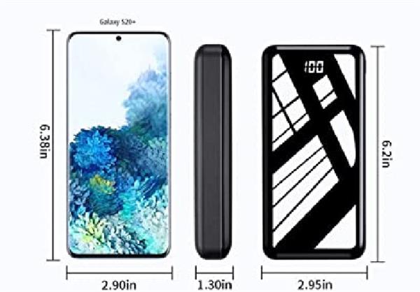 Grote foto powerbank 30.000 mah snellader oplader micro usb c led display zwart telecommunicatie batterijen en accu