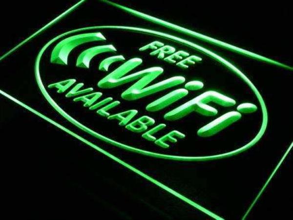 Grote foto wifi neon bord lamp led cafe verlichting reclame lichtbak groen huis en inrichting overige