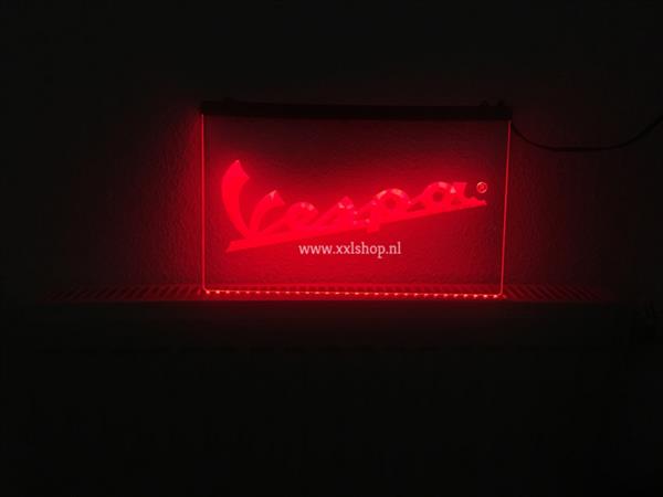 Grote foto vespa neon bord lamp led verlichting reclame lichtbak huis en inrichting overige