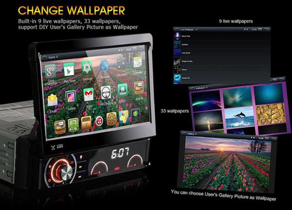 Grote foto klapscherm 7 inch 1 din autoradio navigatie wifi usb bt cd dvd camera auto onderdelen navigatie systemen en cd