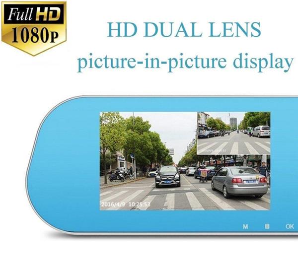 Grote foto dashcam achteruitkijkspiegel spiegel achteruitrij camera binnenspiegel goud audio tv en foto algemeen