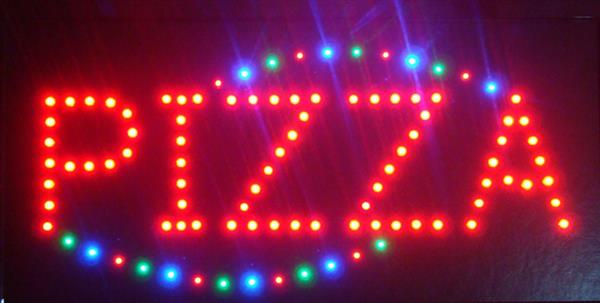 Grote foto pizza led bord lamp verlichting lichtbak reclamebord b6 huis en inrichting overige