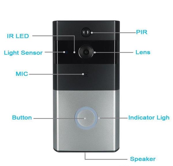 Grote foto wifi deurbel intercom video camera deur bel ring eufy zilver zwart doe het zelf en verbouw inbraaksystemen