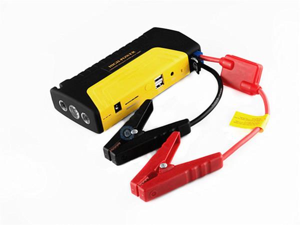 Grote foto jumpstarter jump starter powerbank starthulp auto motor scooter geel auto onderdelen overige auto onderdelen