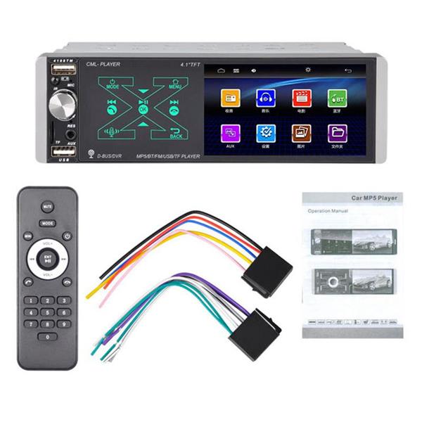 Grote foto 4.1 inch 1 din 1din autoradio bluetooth fm auto radio usb sd touchscreen auto onderdelen autoradio