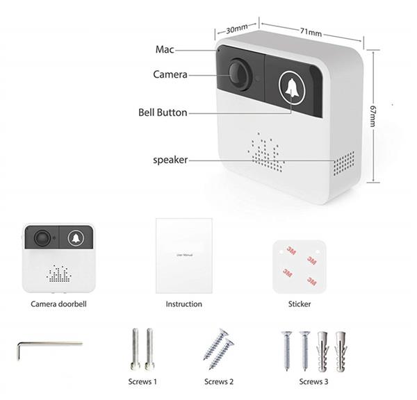 Grote foto wifi deurbel intercom video camera deur bel draadloos ring chime app huis en inrichting woningdecoratie