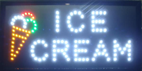 Grote foto ice cream ijs led bord lamp verlichting lichtbak reclamebord c huis en inrichting overige