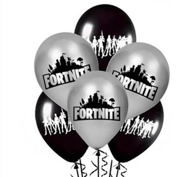 Grote foto ballonnen ballon fortnite 10 stuks 5x zwart 5x grijs kinderen en baby overige