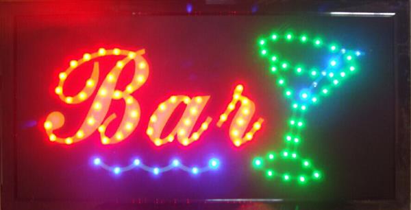 Grote foto bar drank cafe led bord lamp verlichting lichtbak reclamebord bard huis en inrichting overige