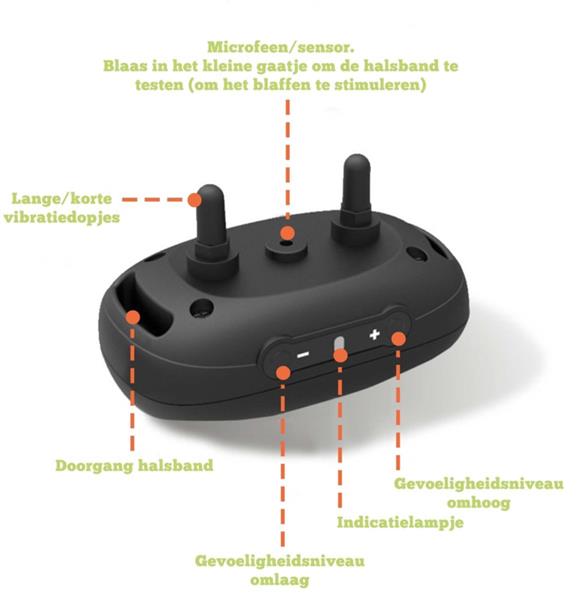 Grote foto vibratie anti blafband antiblafband geluid hond honden waterdicht zwart dieren en toebehoren toebehoren