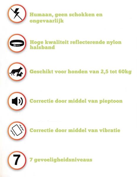 Grote foto vibratie anti blafband antiblafband geluid hond honden waterdicht zwart dieren en toebehoren toebehoren