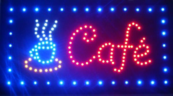 Grote foto cafe koffie lamp led verlichting reclame bord lichtbak d huis en inrichting overige