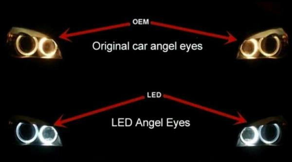 Grote foto angel eyes bmw m5 e39 e60 e61 x5 led wit xenon 5 serie koplamp lci auto onderdelen overige auto onderdelen