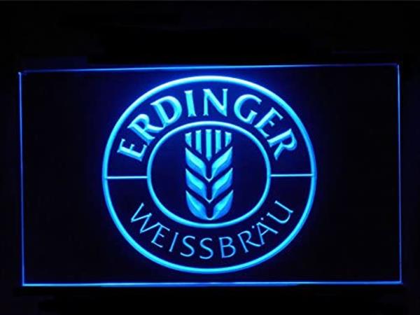 Grote foto erdinger neon bord lamp led cafe verlichting reclame lichtbak huis en inrichting overige