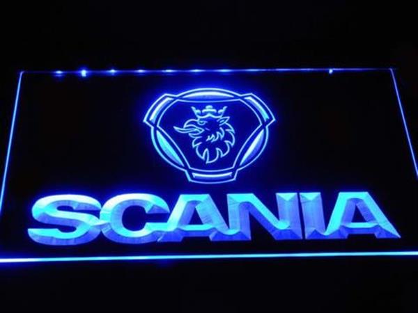 Grote foto scania neon bord lamp led verlichting reclame lichtbak xl 40x30cm 1 huis en inrichting overige