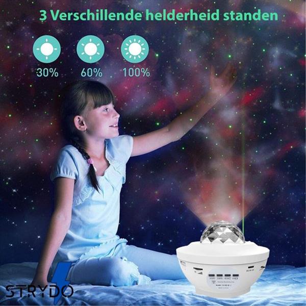 Grote foto galaxy lamp projector sterrenhemel nachtlamp sterrenhemel bluetooth wit huis en inrichting overige