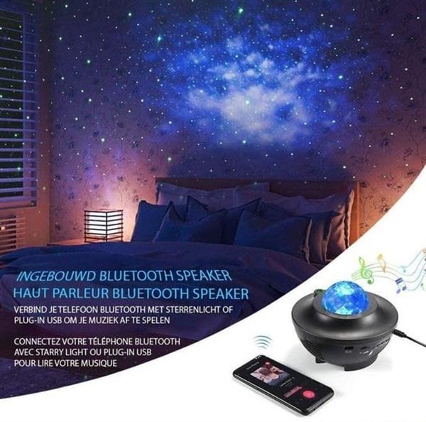 Grote foto galaxy lamp projector sterrenhemel nachtlamp sterrenhemel bluetooth wit huis en inrichting overige